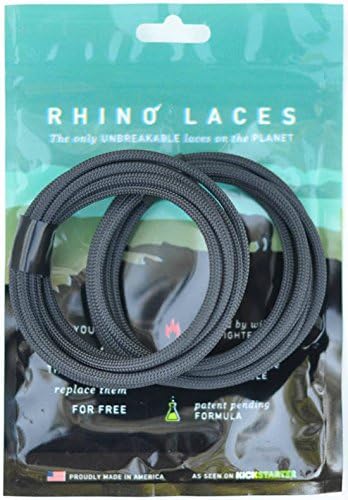 Rhino Laces Unbreakable Shoe Laces, Spec Ops Black, Small