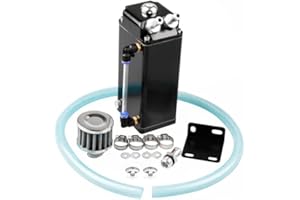 RULLINE Ruien Aluminum 400ML Oil Catch Tank Reservoir Can With Mini Air/Breather Filter