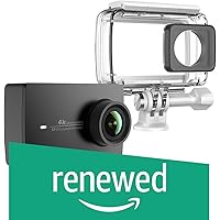(Renewed) YI 4K Action Camera with Waterproof Case (Night Black)