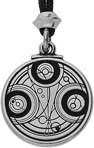 Time Lord Seal of Power Pewter Pendant (on Black Cord)