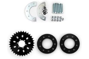 L-faster Rueda de Cadena de Bici Bicicleta habló la Rueda Trasera 32t piñón para Nuestra Izquierda Drive Motor Kit 16t Rueda Libre con Adaptador para Motor my1016z (Kit 4)