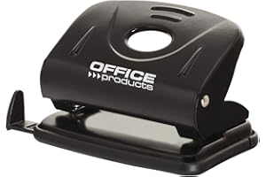 OFFICER PRODUCTS Dziurkacz OFFICE PRODUCTS Dziurkuje do 25 Kartek Metal Czarny/Drobne Akcesoria Biurowe/Typ-Standard/Materiał-Metal/Ilość Kartek-25 / Kolor-Czarny