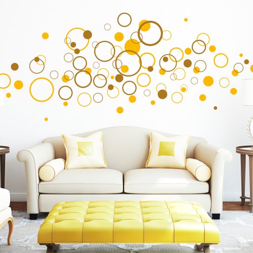 Wandtattoo Loft Deko Kreise 80teilig ZWEIFARBIG (je 40 Stück in Ihrer Wunschfarbe) BITTE TEILEN SIE UNS IHRE BEIDEN WUNSCHFARBEN IM ANSCHLUSS AN DIE BESTELLUNG PER MAIL ODER NACHRICHT MIT!!! - 5