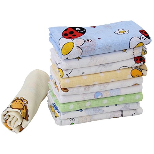 20 Stoffwindeln bunt für Jungs Mullwindeln Spucktücher Baumwolle 60x80cm
