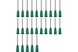 LTKJ Luer Lock - Siringa in plastica, punta smussata da 18 g, misura strumenti per la misura della siringa, lucidalabbra, riempimento liquido, erogazione, artigianato fai da te, applicatore di colla