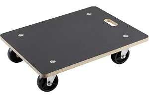 Metafranc Transportroller 590 x 490 mm – 400 kg lastkapacitet – screentrycksplatta – PA-hjul/möbelrullare/transporthjälp för