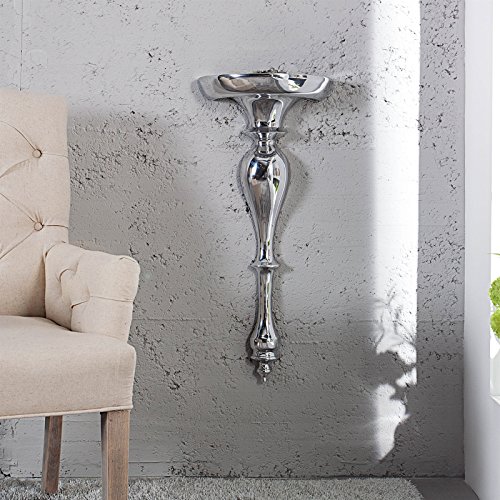 ELEGANTE WANDKONSOLE „JACQUES“ | Aluminium, 60 cm, silber | Wandregal, Ablage - 2