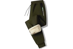 ZOXOZ Pantaloni Tuta Uomo Felpata Pile Fleece Foderato Termici Cotone Sportivi Joggers Pantaloni Cerniera Tasche Laterali