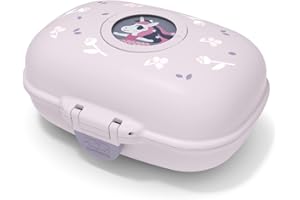 monbento - Caja de Merienda Infantil MB Gram Unicornio - Caja de Merienda Hermética para Niños - Ideal Escuela o Parque - Sin BPA - Segura y Duradera - Púrpura