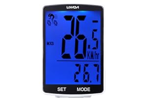 Lixada Computer da Bicicletta Senza Fili Multifunzionale Schermo LCD da 2,8 Pollici Contachilometri Bici IPX6 Impermeabile Temperatura Misurabile con Staffa per Il Ciclismo