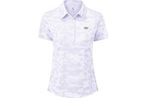 AjezMax Damen Poloshirt Kurzarm Baumwolle Golf Polohemd Atmungsaktiv Fitness Sport Sommershirts