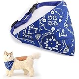 Surepromise Halstuch mit Halsband für Hunde/Katzen, verstellbar, dreieckiges Tuch
