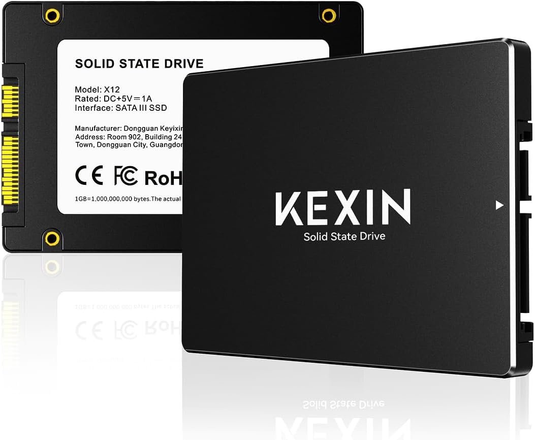 KEXIN 2.5" SATA III Internal SSD 64GB - Up to 280MB/s Read and 250MB/s Write Speed, High Speed SSD for Laptop and Desktop PC