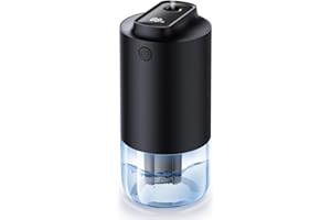 JURQQER Jurqqqer Tragbarer kleine Luftbefeuchter, Silberionen Antibakteriell, 250ml Mini Kaltnebel-akku Luftbefeuchter für Auto, Automatischer-Ein/Aus, persönlicher Luftbefeuchter für Reisen, Büro - Schwarz
