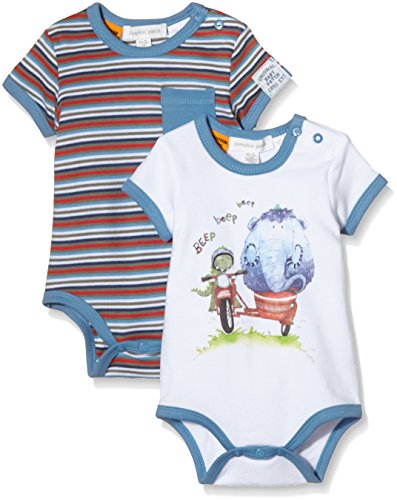 Pumpkin Patch Baby-Boys 2Pk Bodysuits Plain Bodysuit, Off-White (Milk), 6-9 Months (Manufacturer Size:6-12M)