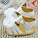 DEHANG Sumer Sandals Toddler Baby Girls Flower Leather Sandal Shoes White 6-9 Month