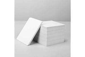 Yushu - 100 weiße PVC-Karten, hochwertige Blanko-Inkjet-PVC-ID-Karten, weißer Kunststoff, doppelseitiger Druck, DIY-Ausweiskarten, leere bedruckbare Visitenkarten aus Kunststoff