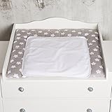 Puckdaddy Stern grau Wickelauflage, Wendeauflage 2-seitig