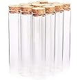 IPS IP SMART Danmu Art 12pcs 26ml 22mm x 100mm Mini Glass Bottles Jars Test Tube with Wood Cork Stoppers