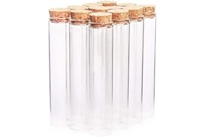 Danmu Art 12pcs 26ml 22mm x 100mm Mini Glass Bottles Jars test tube with Wood Cork Stoppers