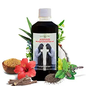 Adivasi Bhringraj Herbal Hair Oil 250ml (Basically Made By Pure Adivasi Ayurvedic Herbs) 100% NATURAL