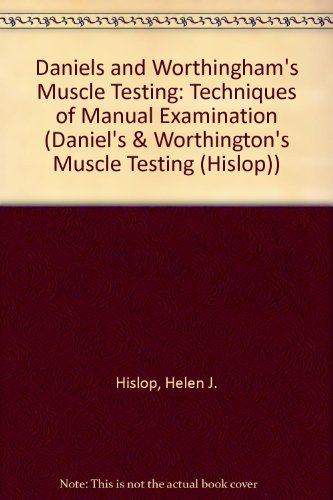 Daniels And Worthingham S Muscle Testing Techniques Of Manual Examination Daniel S Worthington S Muscle Testing Hislop Daniels And Worthingham S Muscle Testing Techniques Of