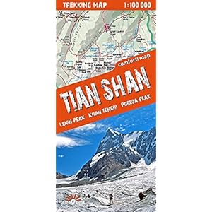 Tian Shan, mapa excursionista. Escala 1:100.000. Terra Quest (Trekking map)