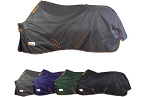 ‎MARENGOS Marengos by Bucas - Winterdecke 1200D Irish Turnout | atmungsaktive & wasserdichte Outdoordecke mit Innenfutter & Kreuzbegurtung | Grau/Orange in Größe 135cm (50g/m² Füllung)