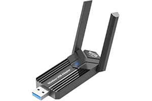 AIGITAL AX1800 Adaptador Wi-Fi 6 de Doble Banda 5GHz/2.4GHz, USB 3.0, Antena Wi-Fi para PC Dongle Receptor WiFi, Señal Potente, Tecnología MU-MIMO, OFDMA, Compatible con Windows 11 y 10, WPA3