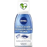 NIVEA Double Action Eye Makeup Remover, 125 ml | Daily Facial Cleanser with Cornflower Extract &amp; Biotin, Makeup Remover Water