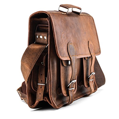 A.P. Donovan – Reise-Kamera-Tasche zum Umhängen, genug Platz für Fotos, Objektiv, Zubehör (mit Fächern und Tragegurt), Universal, braun – Leder - 2