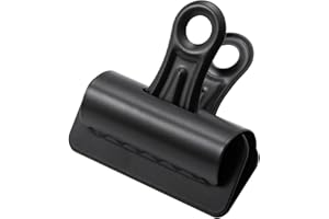 POERMA 6 Pezzi Clip per Bulldog Grandi, Graffetta per Raccoglitori da 75 mm, Clip Fermacarte in Metallo per Cani da Toro per La Cucina Domestica, la Scuola e L'ufficio