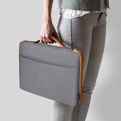 Inateck Sto  festes Laptop Sleeve H  lle Spritzwasserfest mit zus  tzlichem Stauraum f  r die meisten 14-14 1 Zoll Laptops  Notebooks  Ultrabooks und 