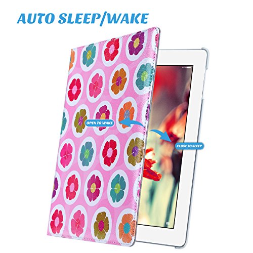 iPad 2 3 4 Hülle, ULAK iPad 2 Hülle 360 Grad Rotierend Stand Smart Cover Case Schutzhülle Tasche Etui mit Auto Schlaf / Wach Funktion für Apple iPad 2 3 4 (Liebesbaum) - 4