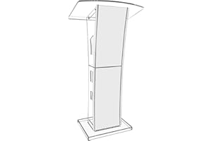 BIXUYOU 60x40x110cm Acrylic Podium Stand - Led Lecterns with Colorful Light, Professional Pulpits Lecture Table, Podium for Speech Offices Classroom