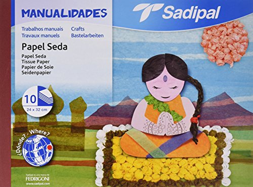 Sadipal 5979 - Bloc de manualidades con papel seda, 10 hojas