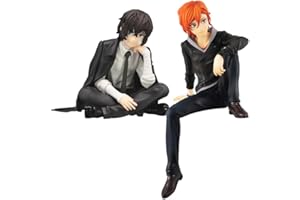 Anjinguang Bungo bezpańskie psy figurka Dazai Osamu Nakahara Chuuya Anime makaron korek figurka kolekcjonerska siedzący model PCW kreskówka statuetka dekoracja domu ozdoba na biurko