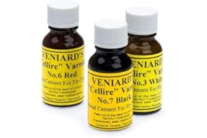 VENIARD Fly Tying Cellire Cement. A head cement, choice of colours, fly tying varnish (Black)