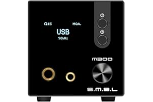 S.M.S.L M300SE HiFi wzmacniacz słuchawkowy, 2 szt. CS43131 MQA Audio DAC, USB/optyczne/współosiowe/wejście Bluetooth DSD MQA XMOS Balanced XLR wyjście THD+N 0.00013% z pilotem zdalnego sterowania