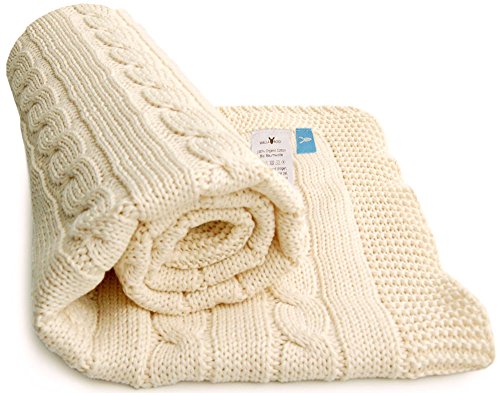 Wallaboo Baby Blanket Noa (70 x 90 cm, Ivory Cream)