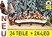 Produktbild Passion Jesu 3 - Weihnachtskrippe & Osterkrippe,Abendmahl KOMPLETT mit Fußwaschung durch Jesus, MIT LED-BELEUCHTUNG, PREMIUM ÖLBAUM großes 24-tlg. Figuren-Set, das letzte Abendmahl Mk 14,12-25,- Passion Christi - für 9-10 cm Figuren, ideal als Krippenfiguren-Zubehörset für Passionskrippen, Weihnachtskrippe, Kreuzweg- und Ölbaum-Weihnachtskrippen: