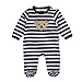 Steiff Unisex Baby Strampler 1/1 Arm Not Applicable Striped Long Sleeve Onesie, Blue (steiff Marine Blue 3032), 0-3 Months (Manufacturer size: 3 mois)