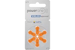 POWER ONE Powerone Lot de 60 piles pour appareil auditif type 10 13 312 675 Orange