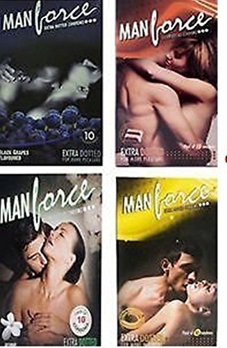 Manforce Assorted Condoms Pack - 4 flavors (Set of 10, 40 Pieces) RS.250.00