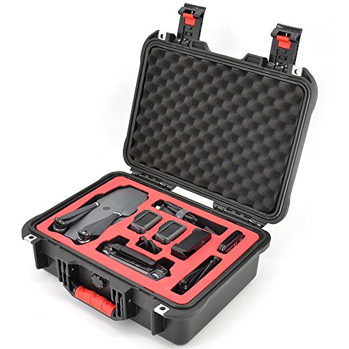 N.ORANIE Mavic Pro Explosion-proof Box Rugged Hardshell Carry Case IP67 Waterproof Shockproof Handbag Suitcase for DJI Mavic Pro Foldable Drone Quadcopter and Accessories (Black)