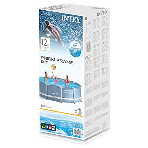 Intex Set Pool Prism Frame 3 M66 Nachfüllminen x 76 cm, Light Blue, 366 x 366 x 76 cm, 6,503,, 28712 NP - 3