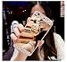 Produktbild FESELE Handyhalterung Schutzhülle für [Huawei P9 Lite], Crystal Strass Diamant Shiny Glitzer Bling Kreativ Spiegel TPU Case Niedlich Karikatur Bär 360 Grad Rotation Ring Ständer Silikon Transparent Durchsichtig Handy Hülle Schutzhülle für Huawei P9 Lite + Blau Eingabestift Stylus Touch Pen-Bär Ring-Ständer,Golden