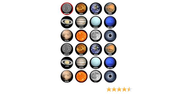 Cakethat Decoration Pour Gateau Motif 24 Planetes Du Systeme Solaire Comestible Amazon Fr Cuisine Et Maison
