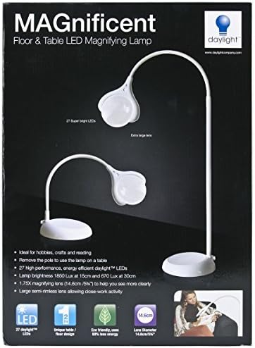 MAGnificent Floor/Table LED Magnifying Lamp-White