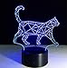 Produktbild SMILE QUEEN Walking Cat 3D Night Light Acrylic Visual Stereo LED colorful Plug-in Gradient Lamp Christmas Dekoration